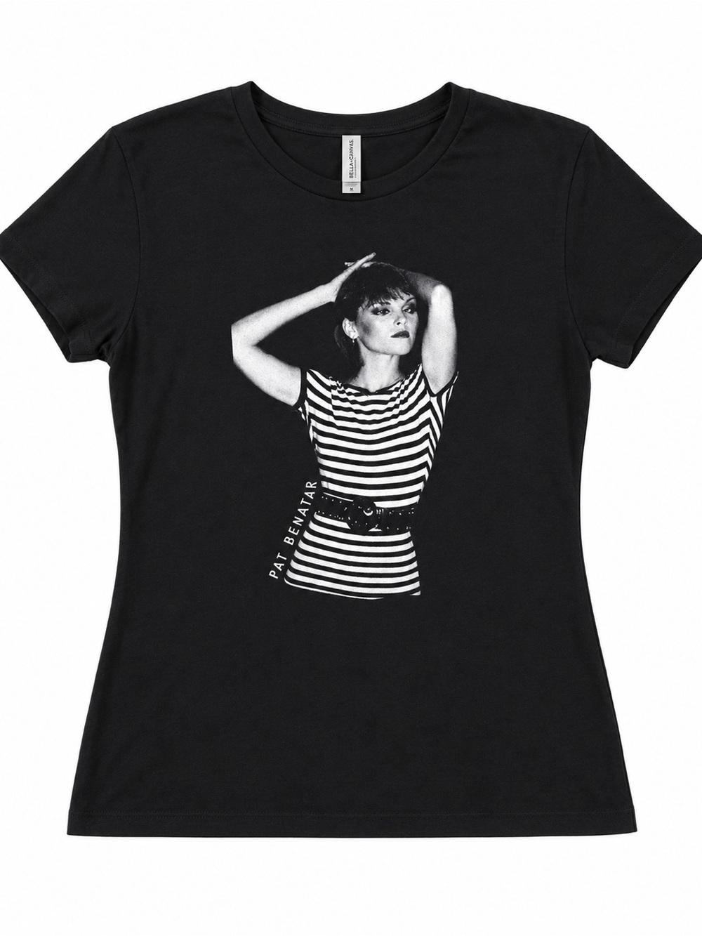 Next Level Apparel Black Short Sleeve Tee with Monochrome Graphic